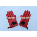 2016 Hot Sale rouge fille courte conduisant des gants en cuir de conduite en Chine
